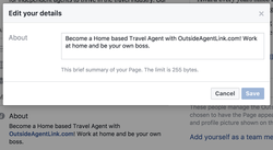 how to make a travel page on facebook